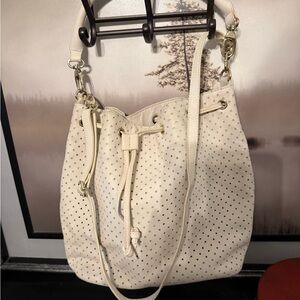 Talbots Cream Perforated Shoulder Bag